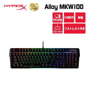 �i�݌Ɍ���jHyperX Alloy MKW100 ���J�j�J���Q�[�~���O �L�[�{�[�h �u���b�N US�z�� �Ԏ� 4P5E1AA#ABA �n�C�p�[�G�b�N�X �Q�[�~���O ���J�j�J�� ���X�g���X�g RGB N�L�[ �L�����Z���s��