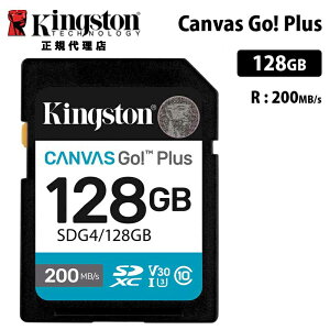 LOXg Canvas Go! Plus 128GB SD J[h UHS-I U3 V30 SDG4/128GB Kingston SDJ[h DSLR  ~[X 4K Ki LZs
