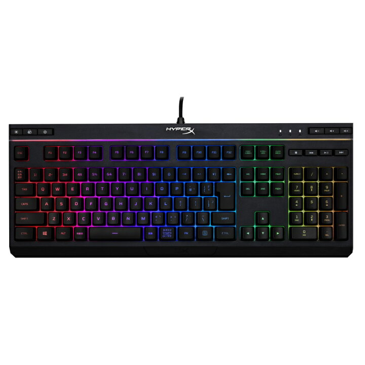 楽天市場 Hyperx Alloy Core Rgb メンブレンゲーミングキーボード 日本語配列 Hx Kb5me2 Jp ハイパーエックス 日本語キー配列 108キー 耐飛沫性 アンチゴースト機能 キーボードロック機能 ゲーミングキーボード テレワーク 在宅ワーク 新生活 キャンセル不可
