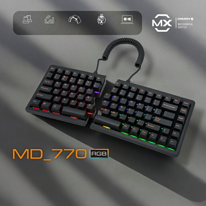 楽天市場】Mistel Barocco MD770 RGB 有線 キーボード 英語 US 配列 茶 
