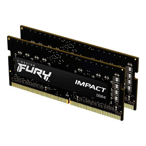 y[J[񂹁zLOXg FURY ImpactV[Y ubN 32GB (16GB×2gj 3200MHz DDR4 CL20 SODIMM (Kit of 2) 260pin Q[~O KF432S20IBK2/32 kingston ݃ V Ki LZ