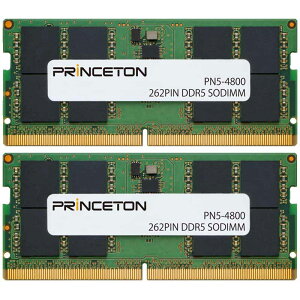 vXg ݃ 64GB i32GB×2gj DDR5 4800MHz PC5-4800 CL40 262pin non-ECC SO-DIMM PN5-4800-32GX2 ݃[ [ m[gPCp  m[gp\R PC5-38400
