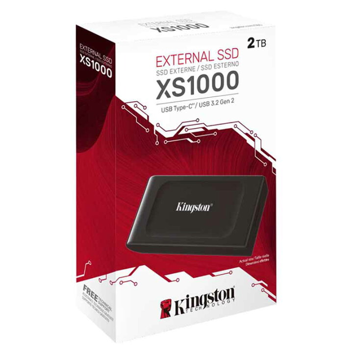 楽天市場】キングストン ポータブル外付けSSD 2TB XS1000シリーズ USB 