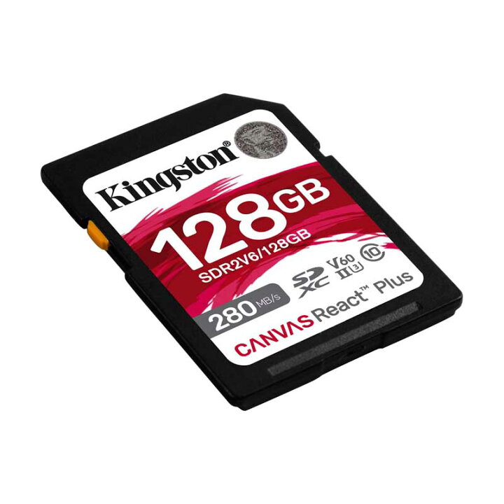 楽天市場】キングストン SDカード 128GB Canvas React Plus V60 SD  