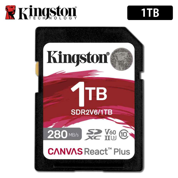 楽天市場】キングストン SDカード 1TB Canvas React Plus V60 SDメモリ 