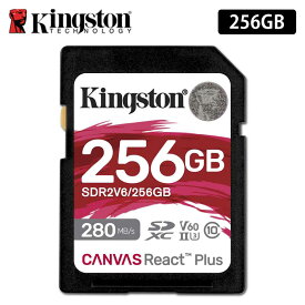 キングストン SDカード 256GB Canvas React Plus V60 SDメモリカード UHS-II U3 V60 SDR2V6/256GB Kingston SDXC 4K uhs-2 U3 一眼レフ ミラーレス 高速 カメラ 国内正規品 プリンストン キャンセル不可