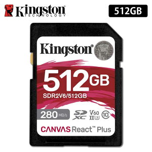 LOXg SDJ[h 512GB Canvas React Plus V60 SDJ[h UHS-II U3 V60 SDR2V6/512GB Kingston SDXC 4K uhs-2 U3 ჌t ~[X  J Ki LZs