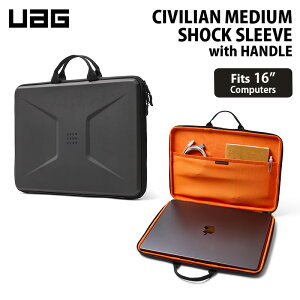 UAG 16�C���` ���b�v�g�b�v�p�X���[�u �P�[�X (�n���h���t��) CIVIAILN �ϏՌ� UAG-SLVWHL-C-BK ���[�G�[�W�[ �X���[�u �P�[�X �J�o�[ ��� Macbook Macbook Pro macbook Air Surface Laptop �m�[�gPC 15�C���` 16�C