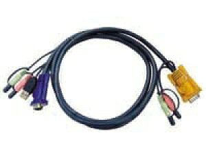 �y���[�J�[���񂹁z ATEN KVM�P�[�u�� �X�����^�C�v �I�[�f�B�I�Ή��EUSB-SPHD15�E5m 2L-5305U/ATEN �V���� �L�����Z���s��