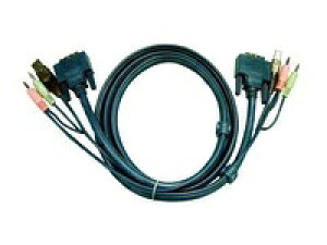 �y���[�J�[���񂹁z ATEN KVM�P�[�u�� �I�[�f�B�I�Ή��EUSB��DVI-USB��DVI�E1.8m 2L-7D02U/ATEN �V���� �L�����Z���s��