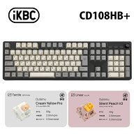 iKBC CD108HB+ ホットスワップ対応フルサイズワイヤレスメカニカルキーボード Outemuスイッチ IK-CD108HB…