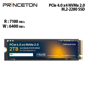 M.2 PCIe 4.0 x4 NVMe 2.0 �Ή� �����^SSD 2TB �ǂݍ��ݍő�7100MB/s 3�N�ۏ� 640TBW PHD-ISM2G4DG-2T SSD �����^ �ϏՌ� �ϐU�� princeton Gen4