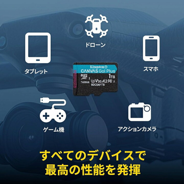 楽天市場】キングストン Canvas Go! Plus 512GB microSDカード UHS-I 