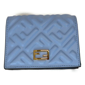 FENDI フェンディ レディース 2つ折りサイフ 8M0420 AAJD F1CCB COMPACT WALLET PLACID BLU+OS