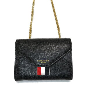 THOM BROWNE �g���u���E�� ���f�B�[�X 2�܂�T�C�t FAP195A 00198 001 PEBBLED SHORT ENVELOPE WALLET BLACK