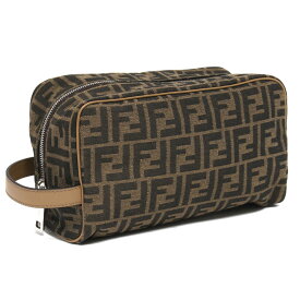 FENDI　BEAUTY　FF　LOGO　ALL　OVER　JACQUARD　7N0141　ALWK　F1HRM　BROWN　フェンディ　メンズ　トイレタリー　セカンドバッグ　ブラウン