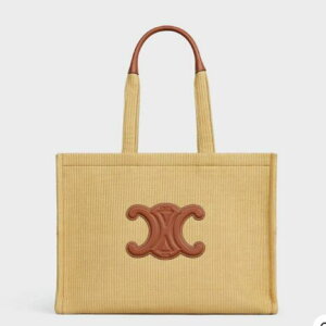 CELINE�@LARGE CABAS THAIS RAFFIA�@19676�@2FNZ�@02NT�@NATURAL/TAN�@�Z���[�k�@���[�W�J�o�X�@�g�[�g�o�b�O�@�L�������@�u���E���@���t�B�A