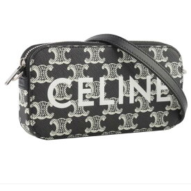 CELINE　HORIZONTAL POUCH TRIOMPHE CANVAS　10L27　2FSQ　38AW　BLACK　セリーヌ　メンズ　オリゾンタルポーチ　ショルダーバッグ　トリオンフ　ブラック