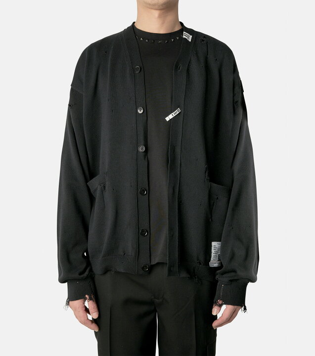 楽天市場】MAISON MIHARA YASUHIRO DISTRESSED KNIT CARDIGAN J10CD501 
