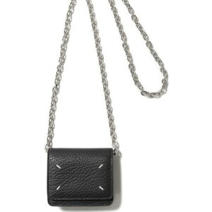 MAISON MARGIELA@BI FOLD WALLET WITH CHAIN@SA3UI0009@P4455@T8013@BLACK@]}WF@`F[@RpNgEHbg@N@ubN