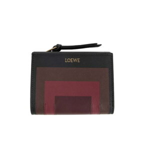 LOEWE@BI FORD COMPACT WALLET@C643NCWX06@1101@BLACK/BURGUNDY@Gx@2܂@RpNgEHbg@ubN@N@o[KfB