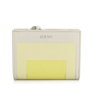LOEWE�@BI FORD COMPACT WALLET�@C643NCWX10�@0144�@PALE GREY/LIGHT CITRINE�@���G�x�@2�܂�@�R���p�N�g�E�H���b�g�@���C�g�O���[�@�C�G���[