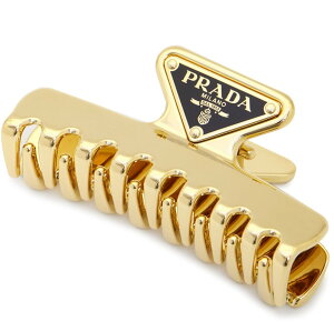 PRADA�@LOGO PLAQUE HAIR CLIP�@1IF103�@2BA6�@F0056�@GOLD�@�v���_�@�w�A�b�N���b�v�@�S�[���h