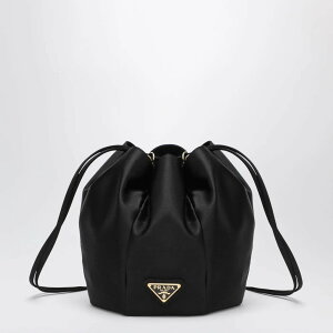 PRADA�@SATIN MINI BUCKET BAG�@1BE103_OOO�@AC4�@F0002�@NERO�@�v���_�@�T�e���@�o�P�b�g�o�b�O�@�N���@�u���b�N