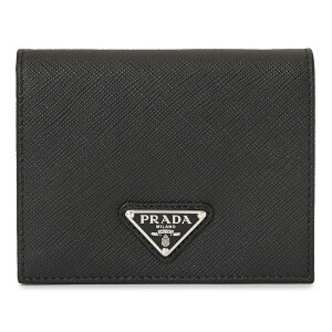 PRADA�@SAFFIANO METAL BI FOLD WALLET�@1MV204�@QHH�@F0632�@NERO+ARGENTO�@�v���_�@2�܂�@�R���p�N�g�E�H���b�g�@�N���@�u���b�N