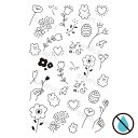 水なしで貼れる 2枚入 タトゥーシール 日本製 fake tattoo くま 花 ボディシール ボディアート 文字 背中 かわいい おしゃれ 背中 首 フェス イベント 野外 パーティー カウントダウン うさぎ ハート 薔薇 文字 シャイニー シンプル ワンポイント 韓国 【メール便送料無料】