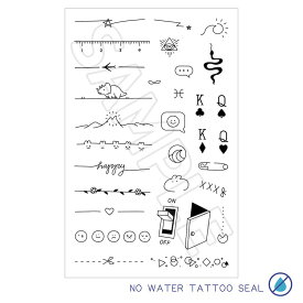 水なしで貼れる 2枚組 タトゥーシール fake tattoo 波 ボディシール ワンポイント フィンガータトゥー 指 ボディアート 文字 背中 かわいい おしゃれ フェス イベント 野外 パーティー カウントダウン 防水 恐竜 太陽 文字 シンプル 韓国 【メール便送料無料】