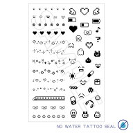 水なしで貼れる 2枚組 タトゥーシール fake tattoo デジタル ボディシール ワンポイント フィンガータト…
