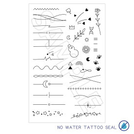 水なしで貼れる 2枚組 タトゥーシール fake tattoo 足跡 ボディシール ワンポイント フィンガータトゥー 指 ボディアート 文字 背中 かわいい おしゃれ フェス イベント 野外 パーティー カウントダウン 防水 韓国 花 文字 シンプル 韓国 【メール便送料無料】