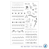 水なしで貼れる 2枚組 タトゥーシール fake tattoo 恐竜 ボディシール ワンポイント フィンガータトゥー …