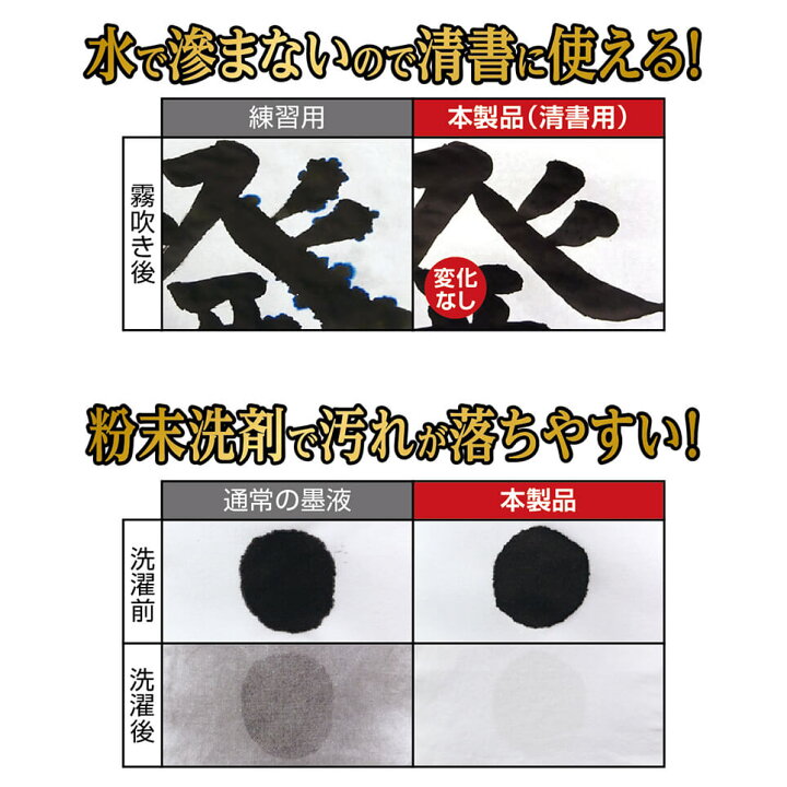 楽天市場】[サクラクレパス] 洗濯で落ちやすい墨液 清墨 JWS 清書用 