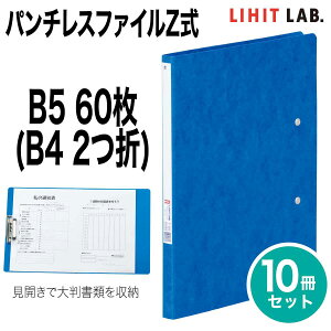 [���q�g���u] 10���Z�b�g �p���`���X�t�@�C�� Z�� B5 B4 2�� 60�� S�^ �t�@�C�� �o�C���_�[ F-302 ���q�g���u LIHIT LAB