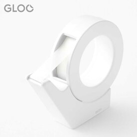 [コクヨ] テープカッター GLOO（グルー）大巻 T-GM500W ハンディタイプ 白 テープ台 据え置き 切り口 まっすぐ
