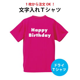 プレゼントにおすすめ！1枚からご注文OK！オリジナルTシャツ吸汗速乾ドライ素材名入れ・文字入れ送料無料プレゼントや記念品に300-ACT