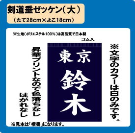 剣道垂　ゼッケン　大　H28cm×W18cm　ネーム　名前入れ