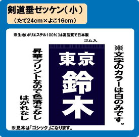 剣道垂　ゼッケン　小　H24cm×W16cm　ぜっけん　名前入れ