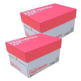 High White 高品質・高白色 コピー用紙 A4 500枚×5冊×2箱 5000枚 【メーカー直送品】 A4 5000枚