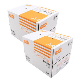 Pure White 高品質・高白色 コピー用紙 A4 500枚×5冊×2箱 5000枚 【メーカー直送品】 A4 5000枚