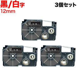�y5�̔{���̓��|�C���g10�{�z �J�V�I�p �l�[�������h �݊� �e�[�v�J�[�g���b�W XR-12ABK ���x�� 3�Z�b�g 12mm�^���e�[�v�^������