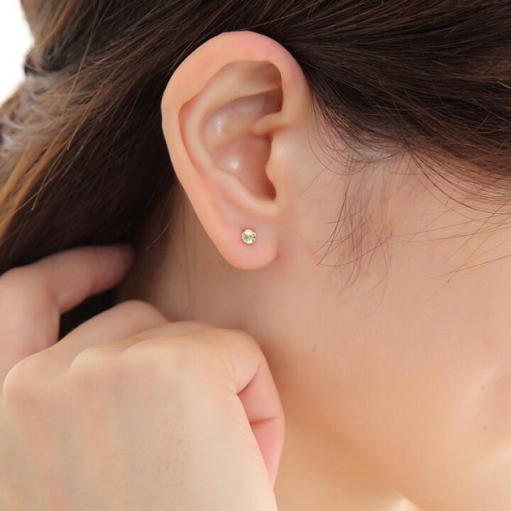 楽天市場】プラチナ900 シンプルスタッドピアス Pt900 シトリン ピアス 