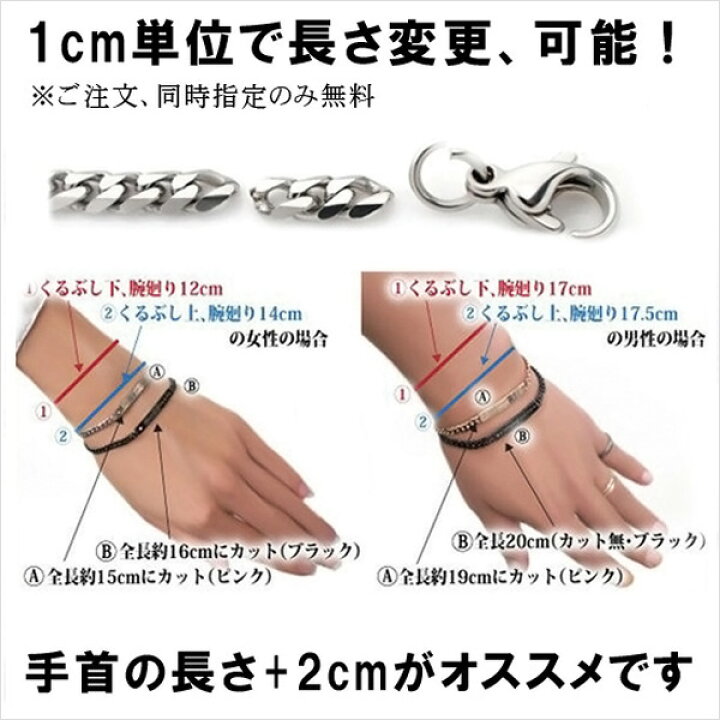 楽天市場】サージカルステンレス ID ブレスレット 4mm幅 プレート 