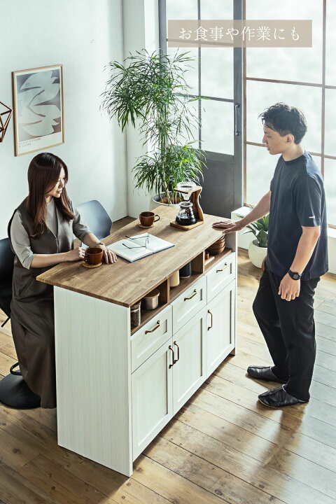 楽天市場】【送料無料】 アイランドカウンター キッチンカウンター 