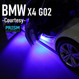 BMW X4シリーズ M4 G02 LED カーテシ 純正ユニット交換タイプ ドア下ライト カーテシランプ 室内灯 ルームランプ 青色 2個 1set 2色展開 1年保証付【ネコポス便対応】