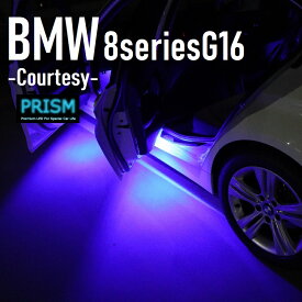 BMW 8シリーズ G16 グランクーペ LED カーテシ 純正ユニット交換タイプ ドア下ライト カーテシランプ 室内灯 ルームランプ 青色 2個 1set 2色展開 1年保証付【ネコポス便対応】