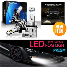 レクサス LEXUS GS LED フォグランプ 10系 前期(H24.1-H25.10) 超小型 80W 15000LM CSPチップ搭載 小型ファン内蔵 IP68防水 2個 6500K 車検対応