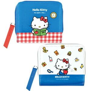 ハローキティ 財布 コンパクト 二つ折り レトロ エナメル合皮 かわいい